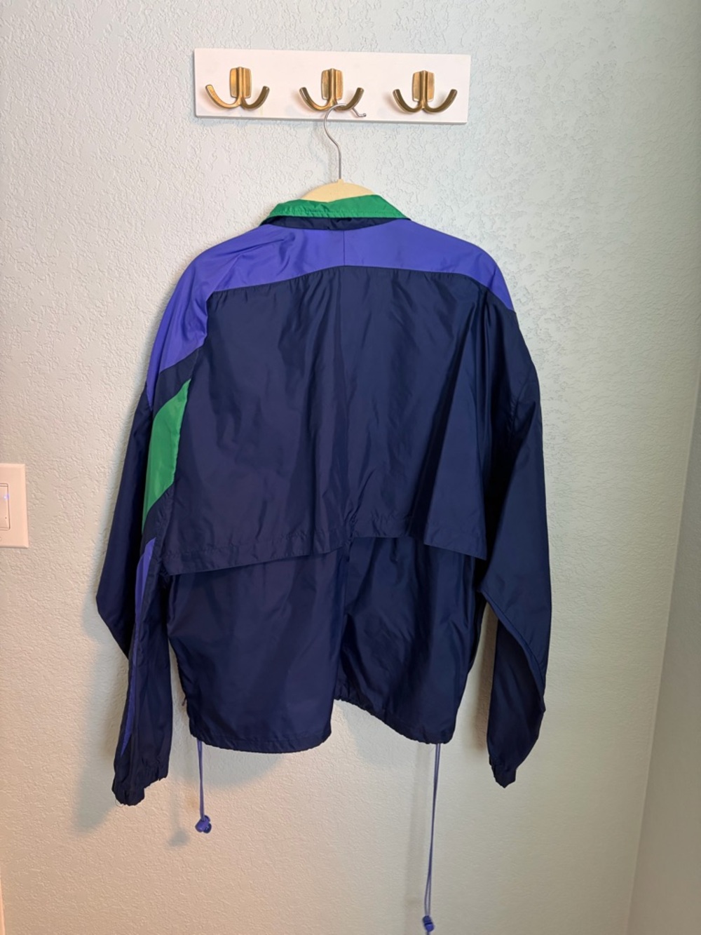 Nike Colorblock Windbreaker Jacket Blue Green Purple Size Large - Picture 6 of 7